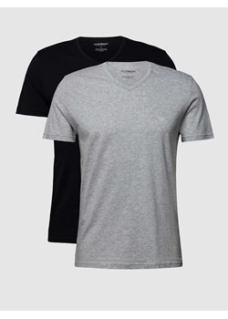 T-shirt z dekoltem w serek w zestawie 2 szt. ze sklepu Peek&Cloppenburg  w kategorii Podkoszulki męskie - zdjęcie 168318164