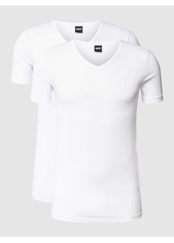 T-shirt z dekoltem w serek w zestawie 2 szt. model ‘Modern’ ze sklepu Peek&Cloppenburg  w kategorii Podkoszulki męskie - zdjęcie 168318512