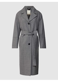 Płaszcz wełniany z wiązanym paskiem ze sklepu Peek&Cloppenburg  w kategorii Płaszcze damskie - zdjęcie 168318764