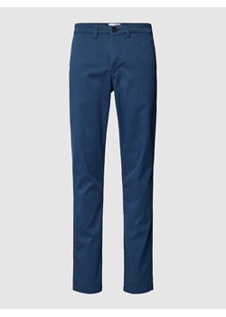 Spodnie materiałowe o kroju slim fit w jednolitym kolorze model ‘Miles’ ze sklepu Peek&Cloppenburg  w kategorii Spodnie męskie - zdjęcie 168319570