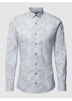 Koszula biznesowa o kroju super slim fit ze wzorem na całej powierzchni ze sklepu Peek&Cloppenburg  w kategorii Koszule męskie - zdjęcie 168319852