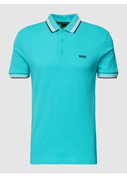 Koszulka polo z paskami w kontrastowym kolorze model ‘PADDY’ ze sklepu Peek&Cloppenburg  w kategorii T-shirty męskie - zdjęcie 168320822