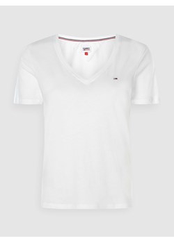 T-shirt o kroju slim fit z bawełny ekologicznej ze sklepu Peek&Cloppenburg  w kategorii Bluzki damskie - zdjęcie 168321230