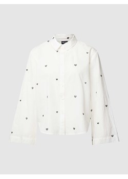 Bluzka z wyhaftowanymi motywami model ‘FREDORA HEART’ ze sklepu Peek&Cloppenburg  w kategorii Koszule damskie - zdjęcie 168321294