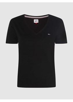 T-shirt o kroju slim fit z bawełny ekologicznej ze sklepu Peek&Cloppenburg  w kategorii Bluzki damskie - zdjęcie 168321351