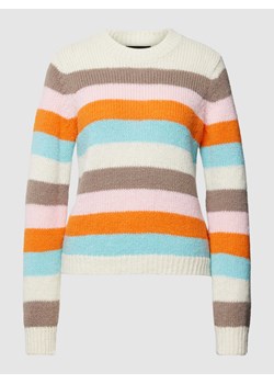 Sweter z dzianiny ze wzorem w paski model ‘NATASHA’ ze sklepu Peek&Cloppenburg  w kategorii Swetry damskie - zdjęcie 168322651