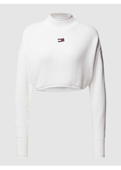 Sweter krótki z dzianiny z naszywką z logo ze sklepu Peek&Cloppenburg  w kategorii Swetry damskie - zdjęcie 168322853