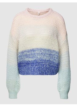 Sweter z dzianiny z okrągłym dekoltem model ‘ALMIRA’ ze sklepu Peek&Cloppenburg  w kategorii Swetry damskie - zdjęcie 168323901