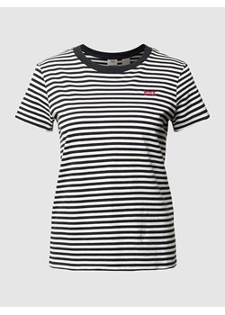 T-shirt z bawełny ze wzorem w paski ze sklepu Peek&Cloppenburg  w kategorii Bluzki damskie - zdjęcie 168324483