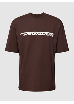 T-shirt o kroju oversized z wyhaftowanym logo model ‘MANOR’ ze sklepu Peek&Cloppenburg  w kategorii T-shirty męskie - zdjęcie 168325073
