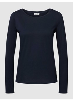 Bluzka z długim rękawem z bawełny z detalem z logo ze sklepu Peek&Cloppenburg  w kategorii Bluzki damskie - zdjęcie 168325431