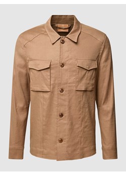 Koszula lniana z kieszeniami na piersi model ‘Milo’ ze sklepu Peek&Cloppenburg  w kategorii Koszule męskie - zdjęcie 168325450