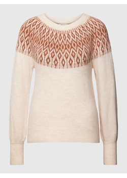 Sweter z dzianiny z okrągłym dekoltem model ‘ALINA’ ze sklepu Peek&Cloppenburg  w kategorii Swetry damskie - zdjęcie 168325953