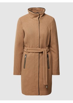 Płaszcz z wiązanym paskiem damski model ‘BESSY’ ze sklepu Peek&Cloppenburg  w kategorii Płaszcze damskie - zdjęcie 168327800
