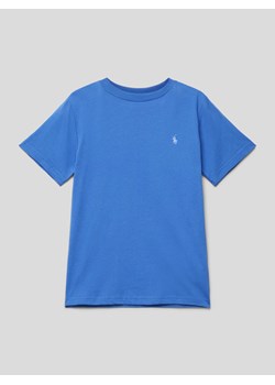 T-shirt z okrągłym dekoltem i wyhaftowanym logo ze sklepu Peek&Cloppenburg  w kategorii T-shirty chłopięce - zdjęcie 168327913