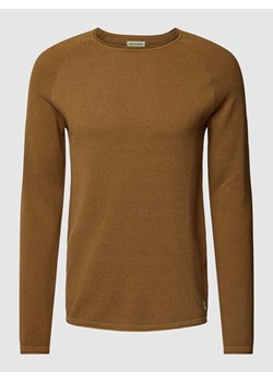 Sweter z dzianiny z naszywką z logo model ‘HILL’ ze sklepu Peek&Cloppenburg  w kategorii Swetry męskie - zdjęcie 168328302