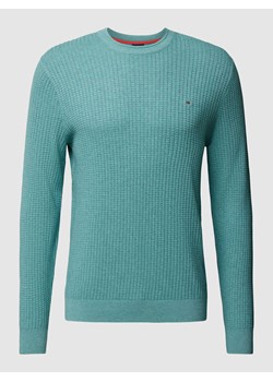 Sweter z dzianiny z fakturowanym wzorem ze sklepu Peek&Cloppenburg  w kategorii Swetry męskie - zdjęcie 168330194