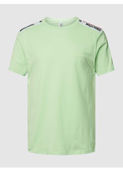 T-shirt z prążkowanym okrągłym dekoltem ze sklepu Peek&Cloppenburg  w kategorii T-shirty męskie - zdjęcie 168331213