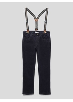 Spodnie sztruksowe o kroju slim fit z szelkami model ‘RYAN’ ze sklepu Peek&Cloppenburg  w kategorii Spodnie chłopięce - zdjęcie 168331613
