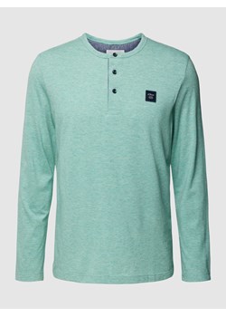 Bluzka z długim rękawem i krótką listwą guzikową ze sklepu Peek&Cloppenburg  w kategorii T-shirty męskie - zdjęcie 168331741
