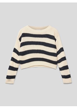 Sweter z dzianiny w paski ze sklepu Peek&Cloppenburg  w kategorii Swetry dziewczęce - zdjęcie 168332043