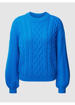 Sweter z dzianiny z wzorem warkocza ze sklepu Peek&Cloppenburg  w kategorii Swetry damskie - zdjęcie 168332430