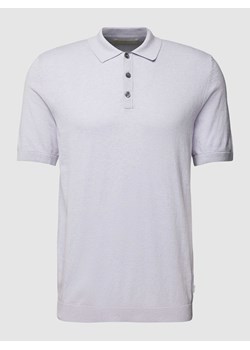 Koszulka polo z prążkowanymi wykończeniami ze sklepu Peek&Cloppenburg  w kategorii T-shirty męskie - zdjęcie 168333050