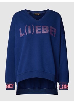 Bluza z obszyciem kamieniami stras model ‘L(I)EBE!’ ze sklepu Peek&Cloppenburg  w kategorii Bluzy damskie - zdjęcie 168333963