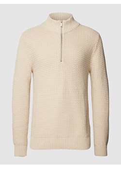Sweter z dzianiny ze stójką i zamkiem błyskawicznym model ‘THIM’ ze sklepu Peek&Cloppenburg  w kategorii Swetry męskie - zdjęcie 168334270