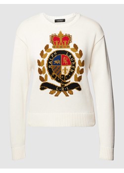 Sweter z dzianiny z nadrukiem z logo ze sklepu Peek&Cloppenburg  w kategorii Swetry damskie - zdjęcie 168335051