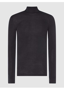 Bluzka z długim rękawem z mieszanki wełny merino i jedwabiu ze sklepu Peek&Cloppenburg  w kategorii T-shirty męskie - zdjęcie 168335151