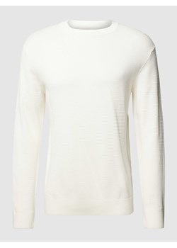 Sweter z dzianiny z fakturowanym wzorem ze sklepu Peek&Cloppenburg  w kategorii Swetry męskie - zdjęcie 168335831