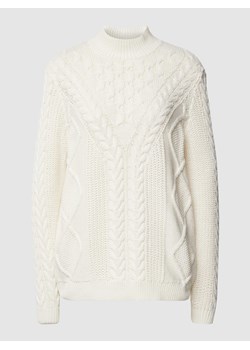 Sweter z dzianiny ze ściegiem warkoczowym model ‘NORA’ ze sklepu Peek&Cloppenburg  w kategorii Swetry damskie - zdjęcie 168336624