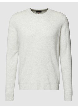 Sweter z dzianiny z detalem z logo model ‘Round’ ze sklepu Peek&Cloppenburg  w kategorii Swetry męskie - zdjęcie 168337094