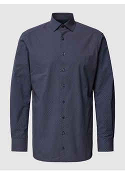 Koszula biznesowa o kroju modern fit ze wzorem na całej powierzchni model ‘Global’ ze sklepu Peek&Cloppenburg  w kategorii Koszule męskie - zdjęcie 168337884