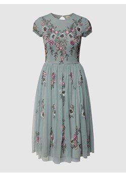 Sukienka koktajlowa o długości do kolan z cekinowym obszyciem ze sklepu Peek&Cloppenburg  w kategorii Sukienki - zdjęcie 168337930