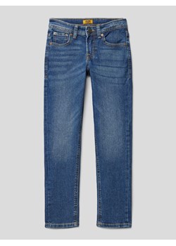 Jeansy o kroju slim fit ze szwami w kontrastowym kolorze model ‘GLENN’ ze sklepu Peek&Cloppenburg  w kategorii Spodnie chłopięce - zdjęcie 168338042