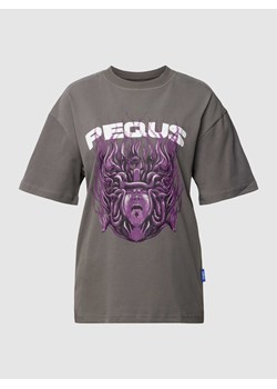 T-shirt z nadrukiem z logo i motywem model ‘Medusa’ ze sklepu Peek&Cloppenburg  w kategorii Bluzki damskie - zdjęcie 168340003