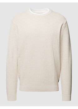 Sweter z dzianiny z fakturowanym wzorem ze sklepu Peek&Cloppenburg  w kategorii Swetry męskie - zdjęcie 168340193