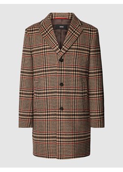 Krótki płaszcz ze wzorem w szkocką kratę model ‘Scott’ ze sklepu Peek&Cloppenburg  w kategorii Płaszcze męskie - zdjęcie 168340621