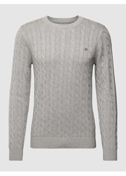Sweter z dzianiny z wzorem warkocza ze sklepu Peek&Cloppenburg  w kategorii Swetry męskie - zdjęcie 168340624