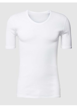 T-shirt z prążkowanym okrągłym dekoltem ze sklepu Peek&Cloppenburg  w kategorii T-shirty męskie - zdjęcie 168341872