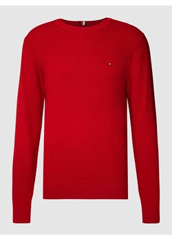 Sweter z dzianiny z wyhaftowanym logo ze sklepu Peek&Cloppenburg  w kategorii Swetry męskie - zdjęcie 168342604