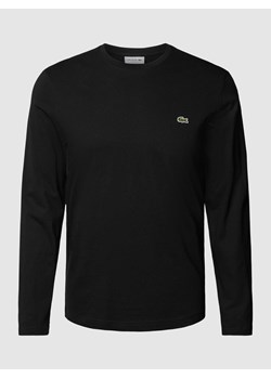 Bluzka o kroju regular fit w jednolitym kolorze z długim rękawem i wyhaftowanym logo ze sklepu Peek&Cloppenburg  w kategorii T-shirty męskie - zdjęcie 168343002