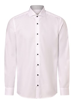 Eterna Slim Fit Koszula męska - non-iron Mężczyźni Slim Fit Bawełna biały jednolity ze sklepu vangraaf w kategorii Koszule męskie - zdjęcie 168347264