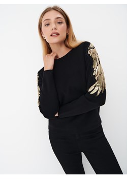 Mohito - Sweter z cekinową aplikacją - czarny ze sklepu Mohito w kategorii Swetry damskie - zdjęcie 168349050