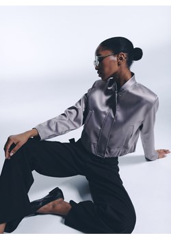 Reserved - Kurtka z połyskującej tkaniny - ciemnozielony ze sklepu Reserved w kategorii Kurtki damskie - zdjęcie 168375031