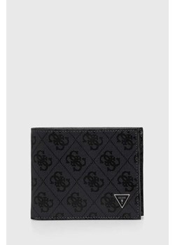 Guess portfel skórzany VEZZOLA kolor czarny SMVELE LEA20 ze sklepu ANSWEAR.com w kategorii Portfele męskie - zdjęcie 168375340