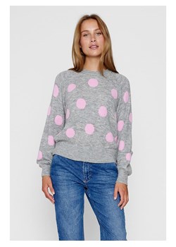 NÜMPH Sweter &quot;Ellen&quot; w kolorze szaro-jasnoróżowym ze sklepu Limango Polska w kategorii Swetry damskie - zdjęcie 168377084
