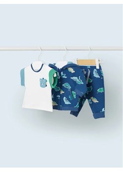 Mayoral Komplet t-shirt, bluza i spodnie 1892 Granatowy Regular Fit ze sklepu MODIVO w kategorii Komplety niemowlęce - zdjęcie 168378271
